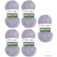 Набор пряжи для вязания Yarnart Mohair Trendy 113 (серый, 5 шт)