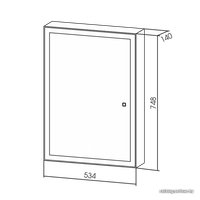 Silver Mirrors Шкаф с зеркалом Киотo flip 53.5х75 LED-00002473