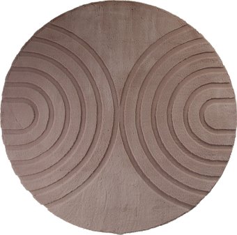 Ковер для жилой комнаты Pixel Rabbit Carving PX4005-DAIRE-BROWN-BROWN (1.6x1.6)