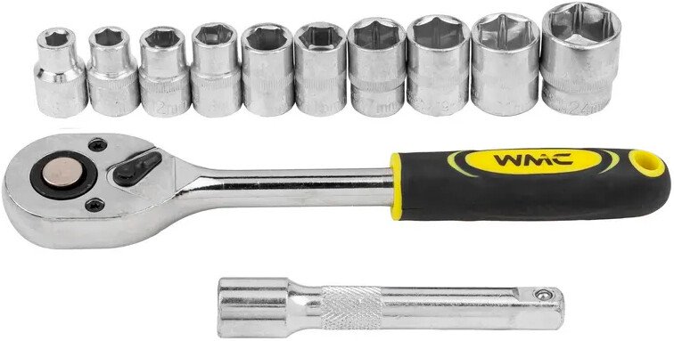 

Набор трещотка с головками WMC Tools WMC-4123 (12 предметов)
