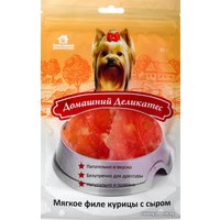 Лакомство для собак Домашний деликатес Мягкое филе курицы с сыром 85 г в Пинске