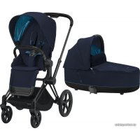 Универсальная коляска Cybex Priam 2020 (nautical blue, рама черная матовая)