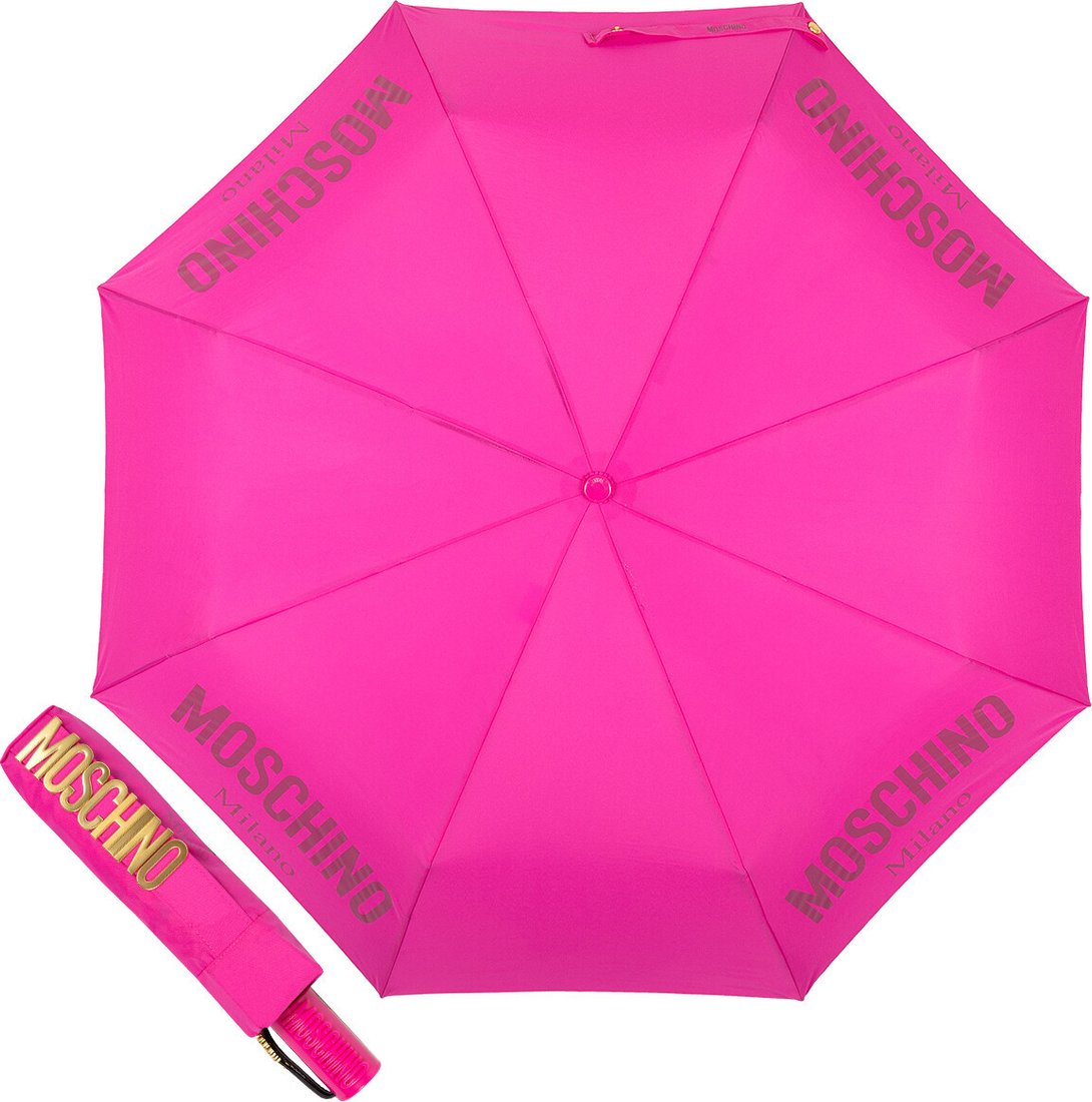 

Складной зонт Moschino 8021-OCJ New Metal Logo Fuxia Box Logo