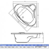 Ванна Banoperito Atria 150x150