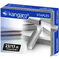 Скобы канцелярские Kangaro 23/15 1000 шт (металлик)