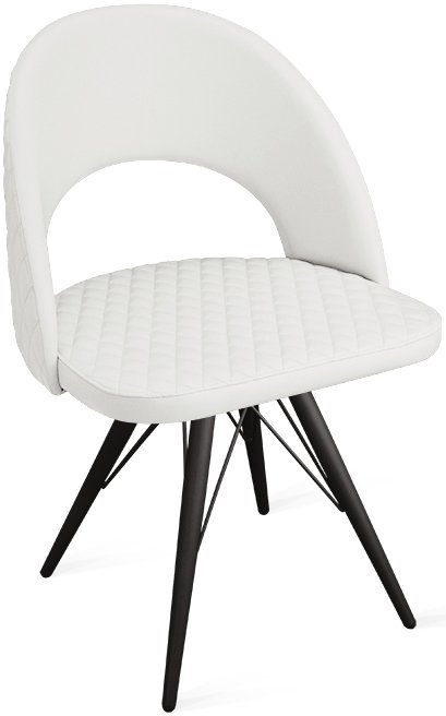 

Стул Трия Гэтсби К3 (черный муар/кожзам Polo White)
