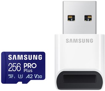 Карта памяти Samsung PRO Plus microSDXC 256GB MB-MD256SB (с кардридером)