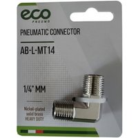 Фитинг ECO Соединитель пневматический 1/4" AB-L-MT14