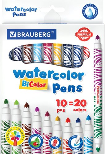 Фломастеры BRAUBERG Bi-color 151945 (20 шт.)