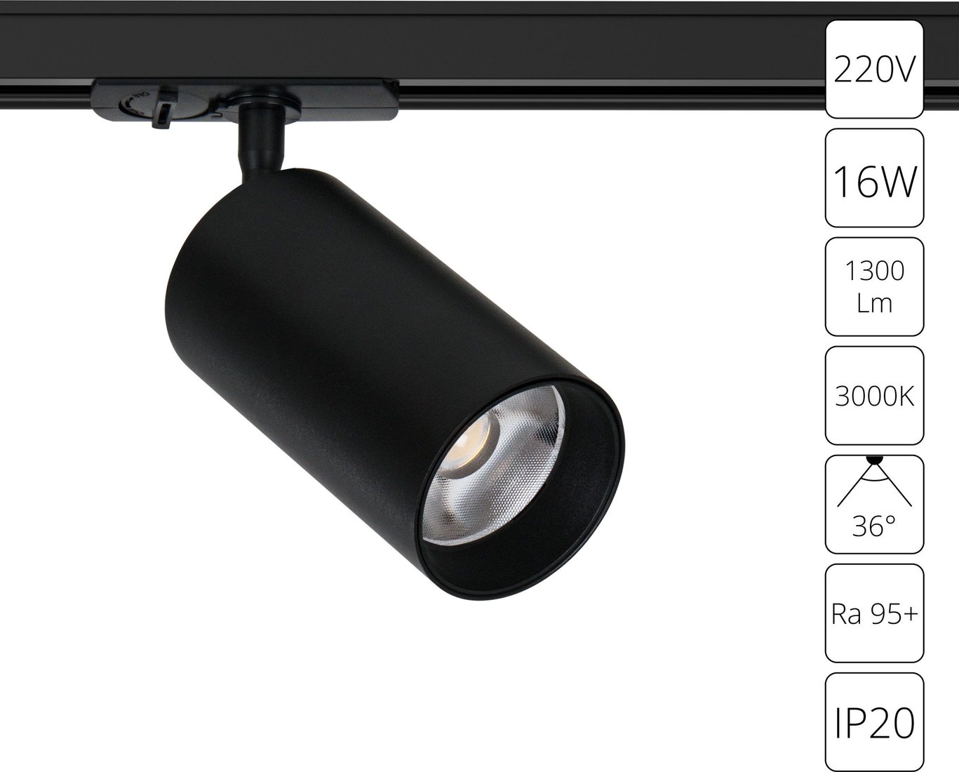 

Трековый светильник Arte Lamp Aero A1337PL-1BK