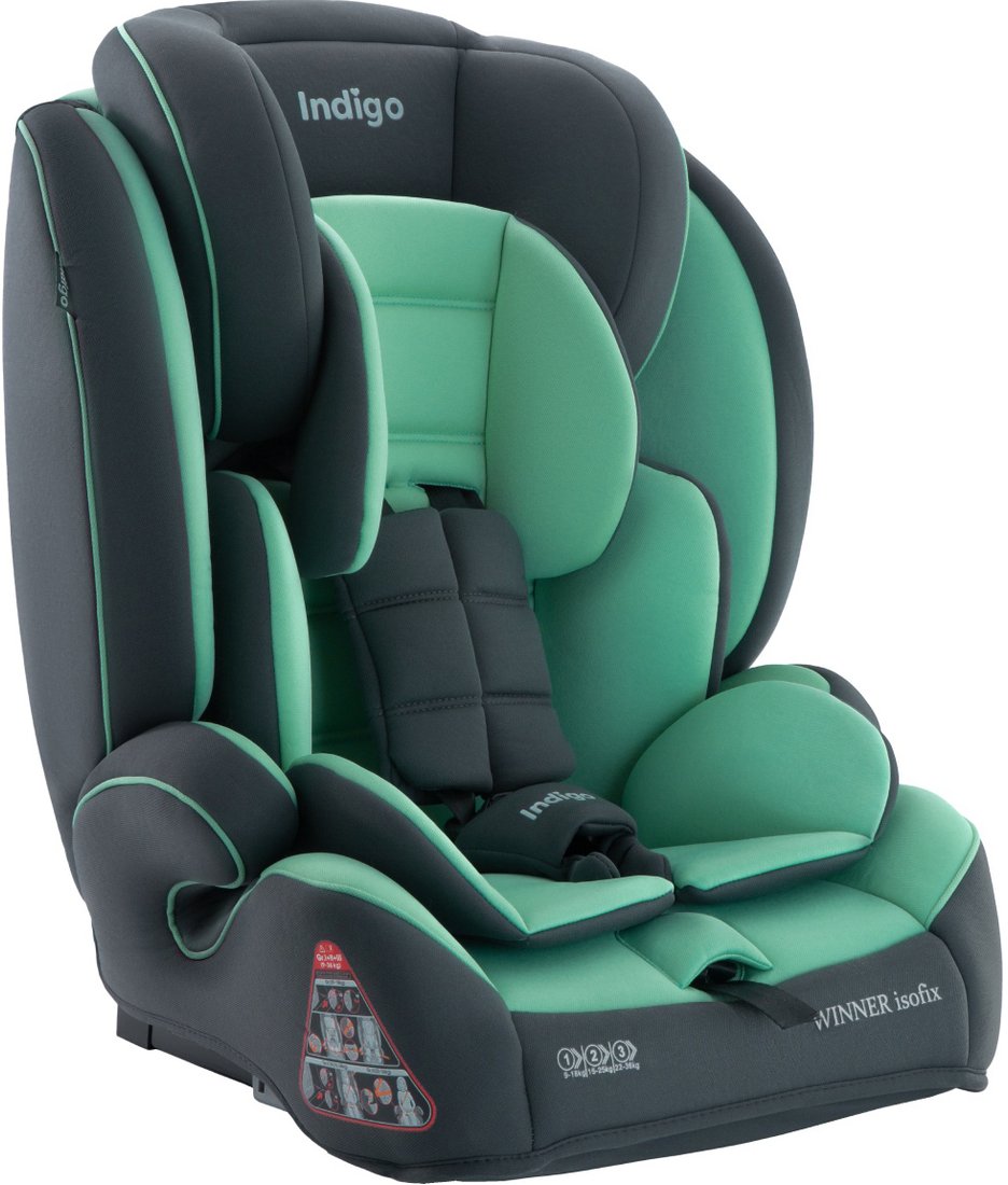 

Детское автокресло Indigo Winner Isofix YB706B (серый/зеленый)