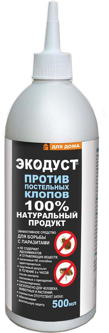 

Порошок от насекомых Экодуст От постельных клопов (500мл)