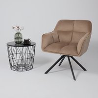 Интерьерное кресло AksHome Virginia (велюр, капучино HCJ-11/черный)