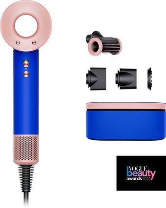 Dyson HD15 Supersonic (с переходником на евровилку, синие румяна)