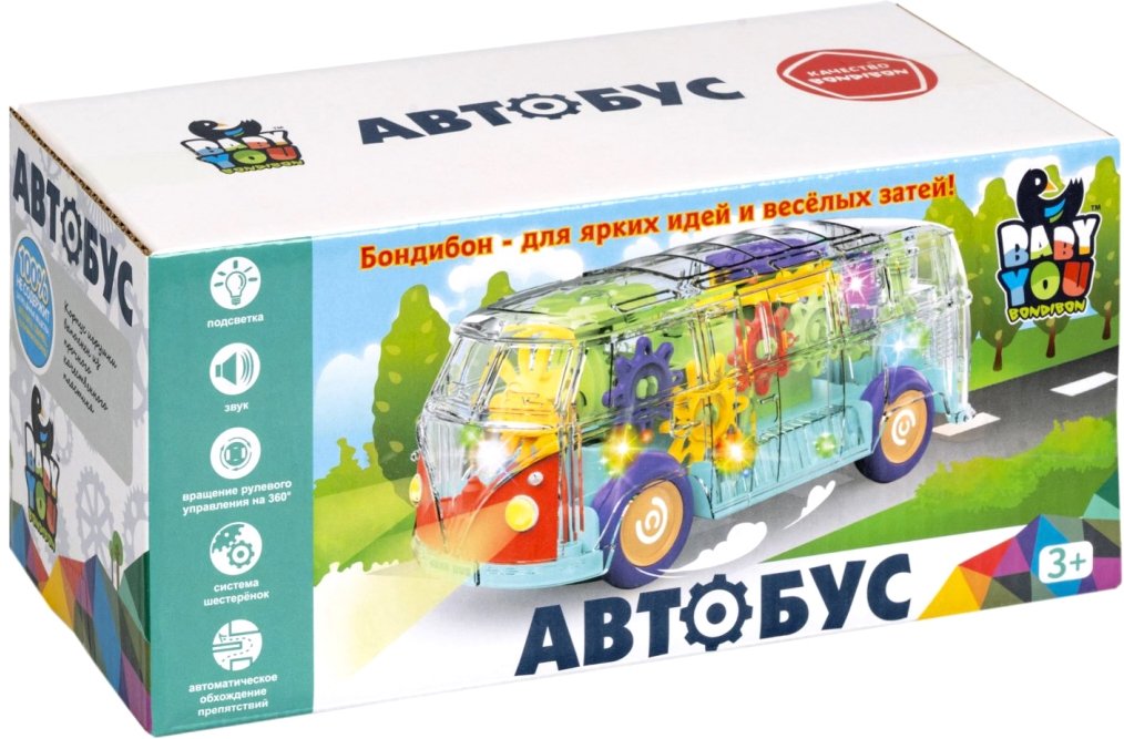 

Развивающая игрушка Bondibon Baby You Автобус с шестеренками ВВ5589