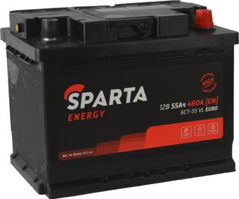Автомобильный аккумулятор Sparta Energy 6CT-55 VL Euro (55 А·ч)
