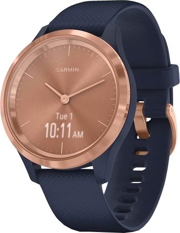 

Гибридные умные часы Garmin Vivomove 3S (розовое золото/темно-синий)