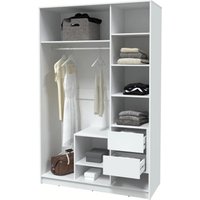 Шкаф-купе Интерлиния Концепт КТ-Ш3з (бетон портленд/белый платинум)