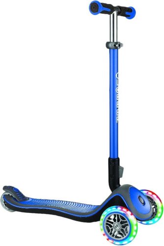 Трехколесный самокат Globber Elite Deluxe Lights (синий)