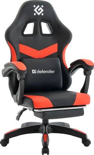 Игровое (геймерское) кресло Defender Runa Pro (черный/красный)