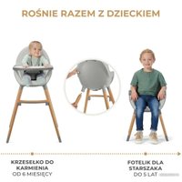 Высокий стульчик KinderKraft Fini 2 в 1 (серый)