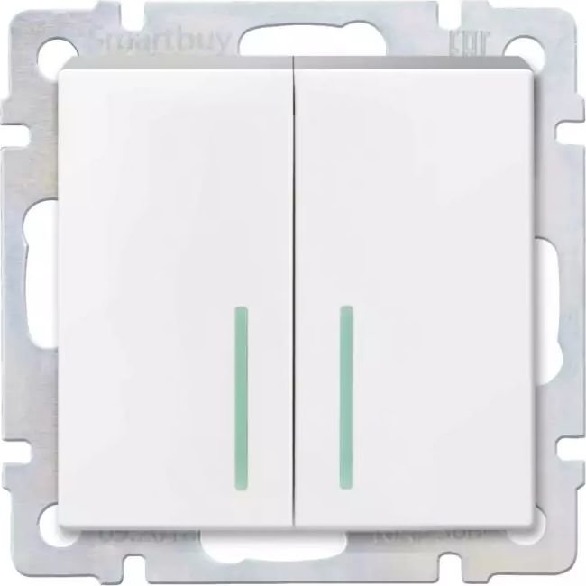 Выключатель SmartBuy SBE-05w-10-SW2-1