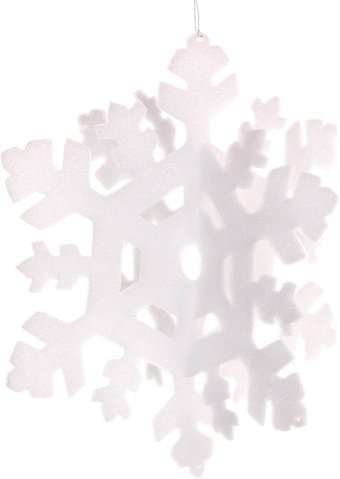 Елочная игрушка Серпантин Снежинки 20х16х12 см (белый) 196-766