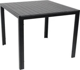 Стол AksHome Sicily 90x90x73 (сталь-черная/черный)