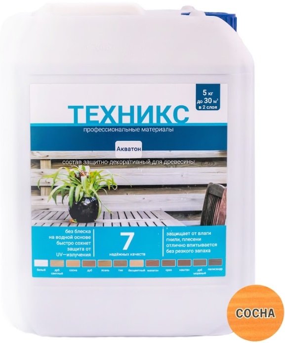 

Пропитка Техникс Акватон 5 кг (сосна)