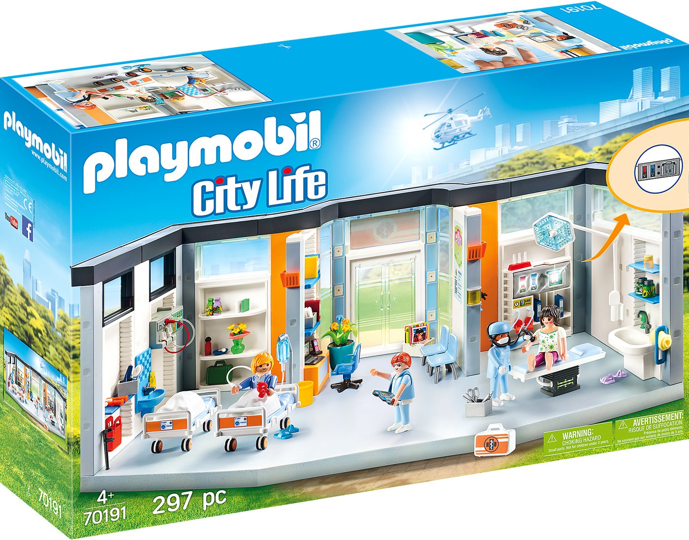 

Конструктор Playmobil PM70191 Мебелированное Больничное Крыло