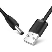Кабель Ugreen US277 USB 2.0 Type-A - DC 3.5 мм 10376 (1 м, черный)
