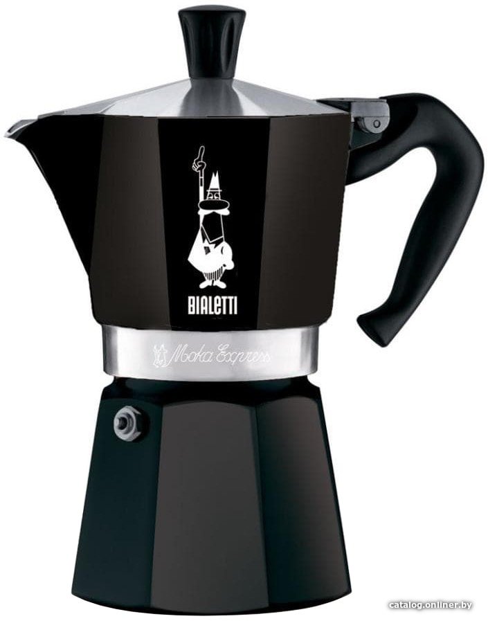 Гейзерная кофеварка Bialetti Moka Express (6 порций, черный)