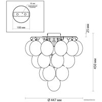 Люстра средней высоты Odeon Light Grape 4812/6C