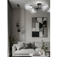 Припотолочная люстра Aitin Pro НПБ 02-4x60-101 96297/4 (черный/хром)