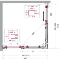 Душевой уголок BelBagno MARINO_2-A-2-90-C-GM