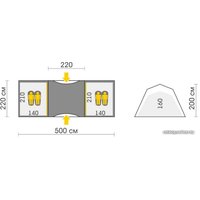Кемпинговая палатка Talberg Base 4 2019 (зеленый)