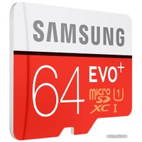 Карта памяти Samsung EVO+ microSDXC 64GB + адаптер (MB-MC64DA)