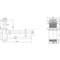 Сифон Wellsee Drainage System 182105002 (сифон, донный клапан, матовый черный)