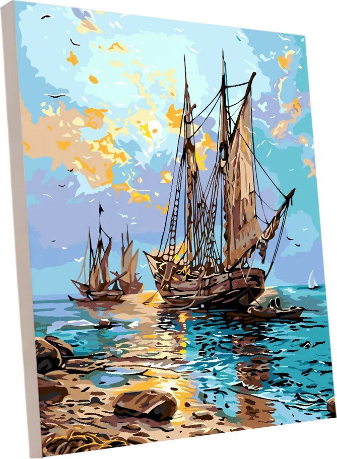 Картина по номерам PaintLine Корабли в море PL-00398