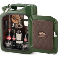 Подарочный набор Экспедиция Канистра - бар 20 л (зеленый, кожа)