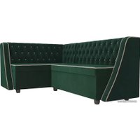 Угловой диван Лига диванов Лофт 104588 (левый, зеленый)