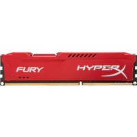 Оперативная память HyperX Fury Red 8GB DDR3 PC3-12800 HX316C10FR/8