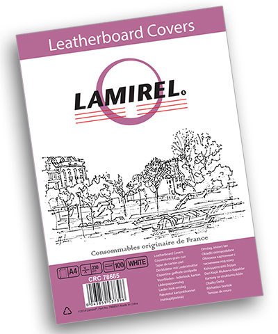 

Картонная обложка для переплета Lamirel Delta А4 230 г/м2 100 шт LA-78685 (белый)