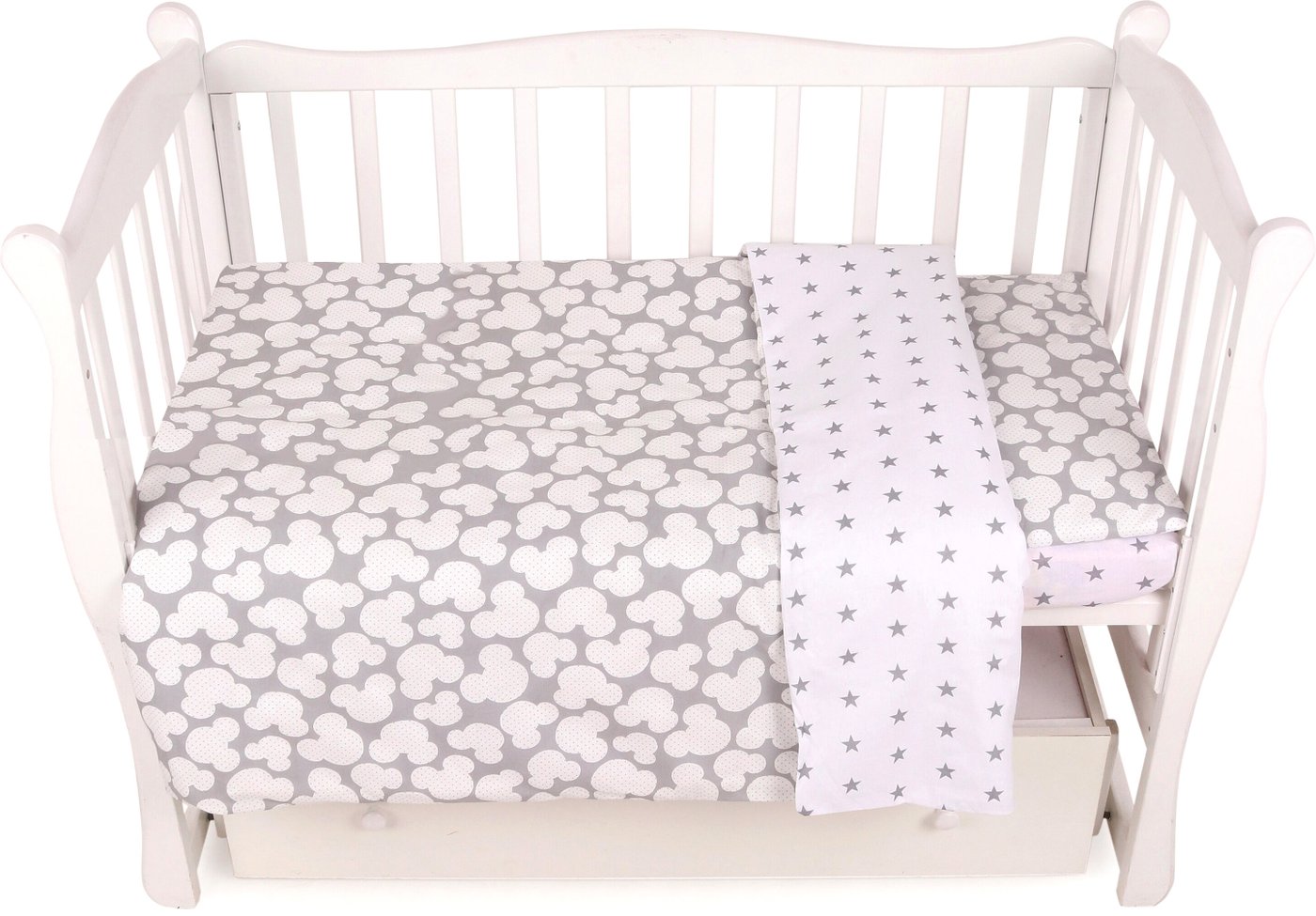

Постельное белье Amarobaby Baby Boom КПБ-3 Мышонок (серый)