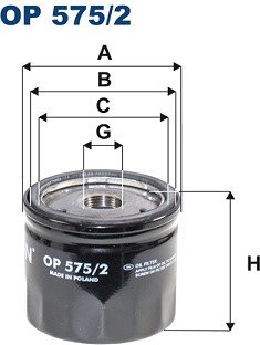 

Масляный фильтр Filtron OP575/2