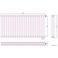 Стальной трубчатый радиатор Сунержа Эстет-00 EU50 500х1080 24 секции (состаренная бронза)