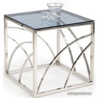 Журнальный столик Halmar Universe 55x55 (прозрачный/серебристый)