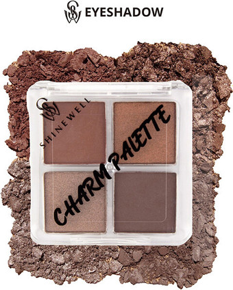 Палитра теней Shinewell Charm Palette LCS2-04 (светло-коричневый/темно-коричневый)