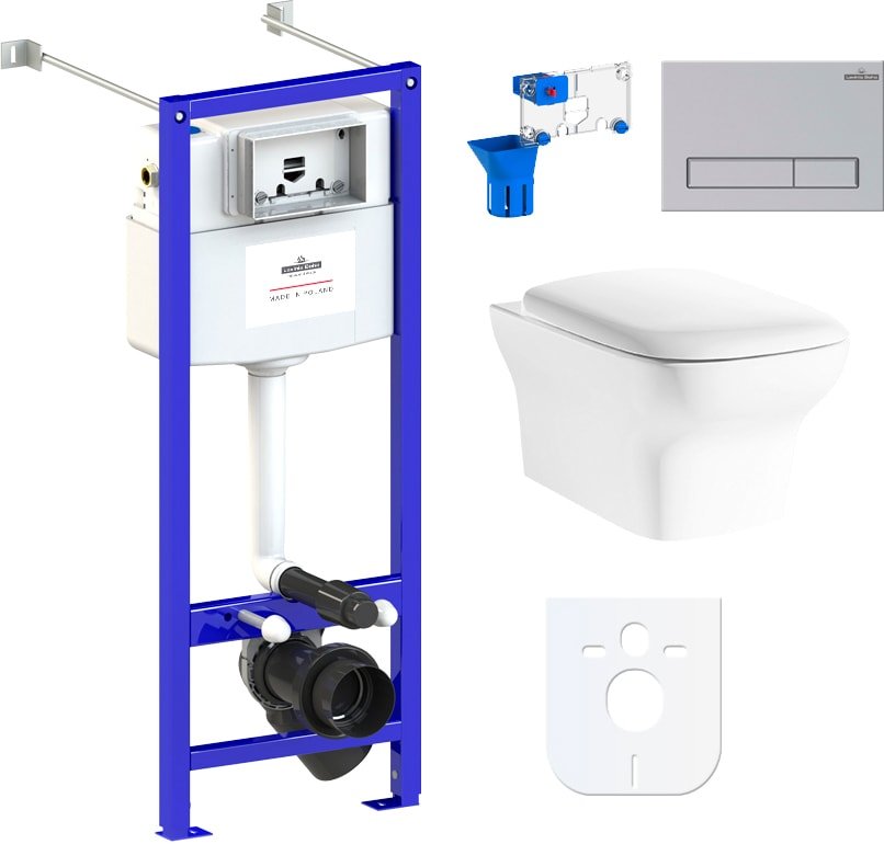 

Унитаз подвесной Lavinia Boho Relfix Bristol Rimless 7 в 1 87050195 (матовый пластик)