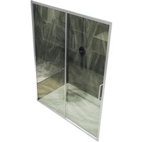 Душевая дверь MaybahGlass 195x150 MGD-1277-5 (бесцветное стекло/хром матовый)
